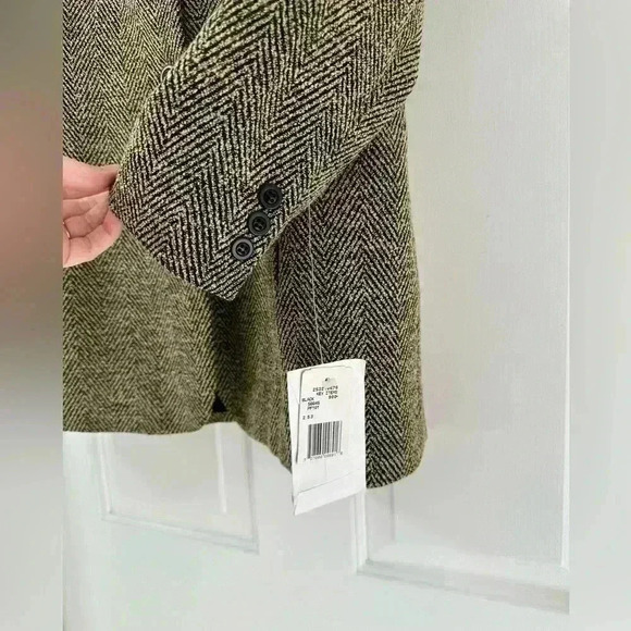 Rena Rowan VTG New Houndstooth Wool Blend Blazer Jacket Sz 14 Women Button Front - Picture 6 of 8